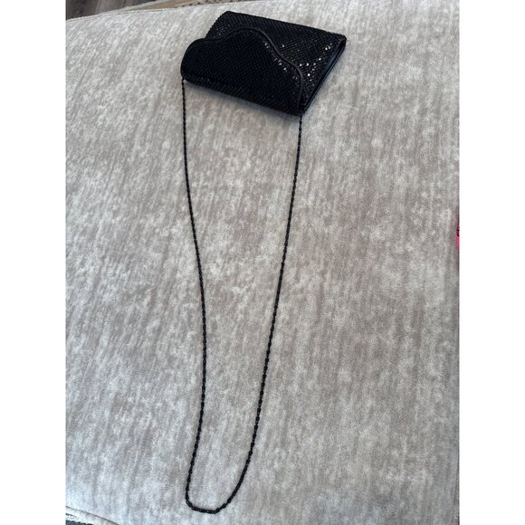 1980s Vintage Black Metal Mesh Purse Bag Sparkly Formal - Picture 10 of 10